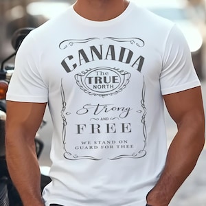 Canada Strong and Free Unisex Shirt | Vintage Canadian Whiskey Label Tee | True North Graphic T-Shirt | Canada Day Gift for Him or Her