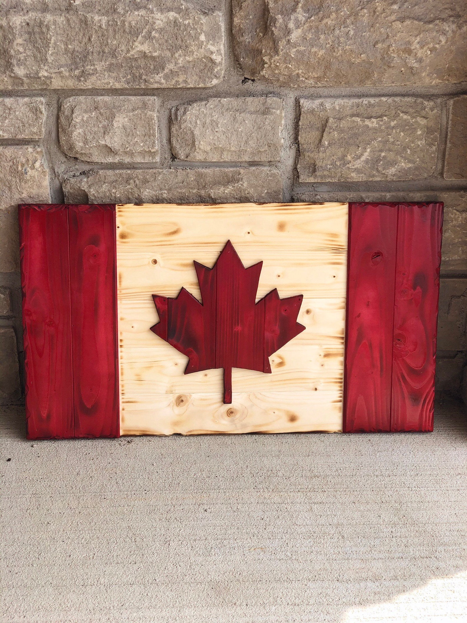 Rustic Wood Canada Flag traditional Red Etsy Canada
