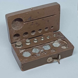 Vintage 1961 APOTHECARY WEIGHTS Set Vintage Pharmacy Scales Vintage Home decor Balance Scales Vintage Gadgets USSR