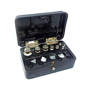Antique 1973 APOTHECARY WEIGHTS Set Vintage Pharmacy Scales Vintage Home decor Balance Scales Vintage Gadgets USSR