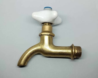 Vintage Water Tap Water Valve Faucet Antique Brass Water Faucet retro bathroom decor plumbing