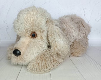 Steiff Lying Terrier Dog 099885 vintage Original STEIFF