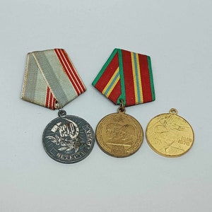 Set of 3 medals of the USSR Medal 60 -70 years of the USSR Military Forces + Veteran of Labor of the USSR