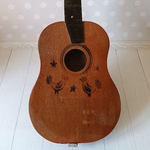 Vintage children&#39;s toy guitar 6 String Retro mini ussr musical instrument Guitar USSR, Vintage Toy, Children&#39;s musical instrument ,Wooden