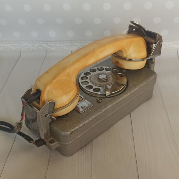 Vintage Ship Telephone Ussr Marine phone Wall mounted telephone Industrial decor Old phone Army phone Vintage decor
