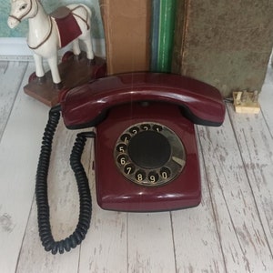 Retro office decor Old phone Vintage Home decor Vintage telephone Desk phone Dial disc phone Telephone USSR
