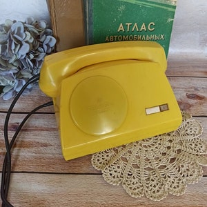 Vintage telephone Retro office decor Old phone Vintage Home decor Desk phone Dial disc phone Telephone USSR