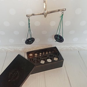 Antique 1970 APOTHECARY WEIGHTS Set Vintage Pharmacy Scales Vintage Home decor Balance Scales Vintage Gadgets USSR