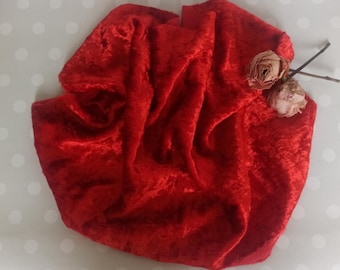 Vintage Plush Luxurious fabric Red (viscose on cotton base) Antiques Teddy bear plush