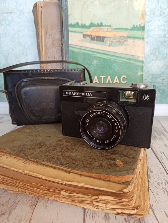 Vintage Soviet Camera Vilia Film Camera Vilia Original Leather