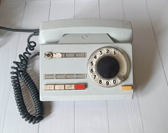 Vintage USSR telephone exchange Retro office decor Old phone Telephone switch Vintage Home decor Desk phone Dial disc phone Telephone USSR