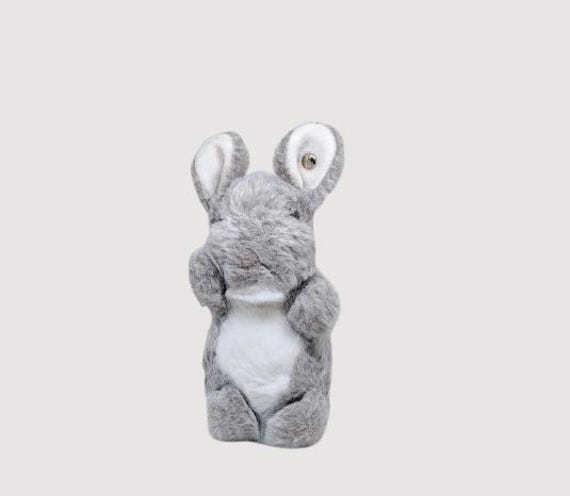 Steiff Gray Manni Hase Rabbit 1503/15 Plush Grey Bunny Steiff