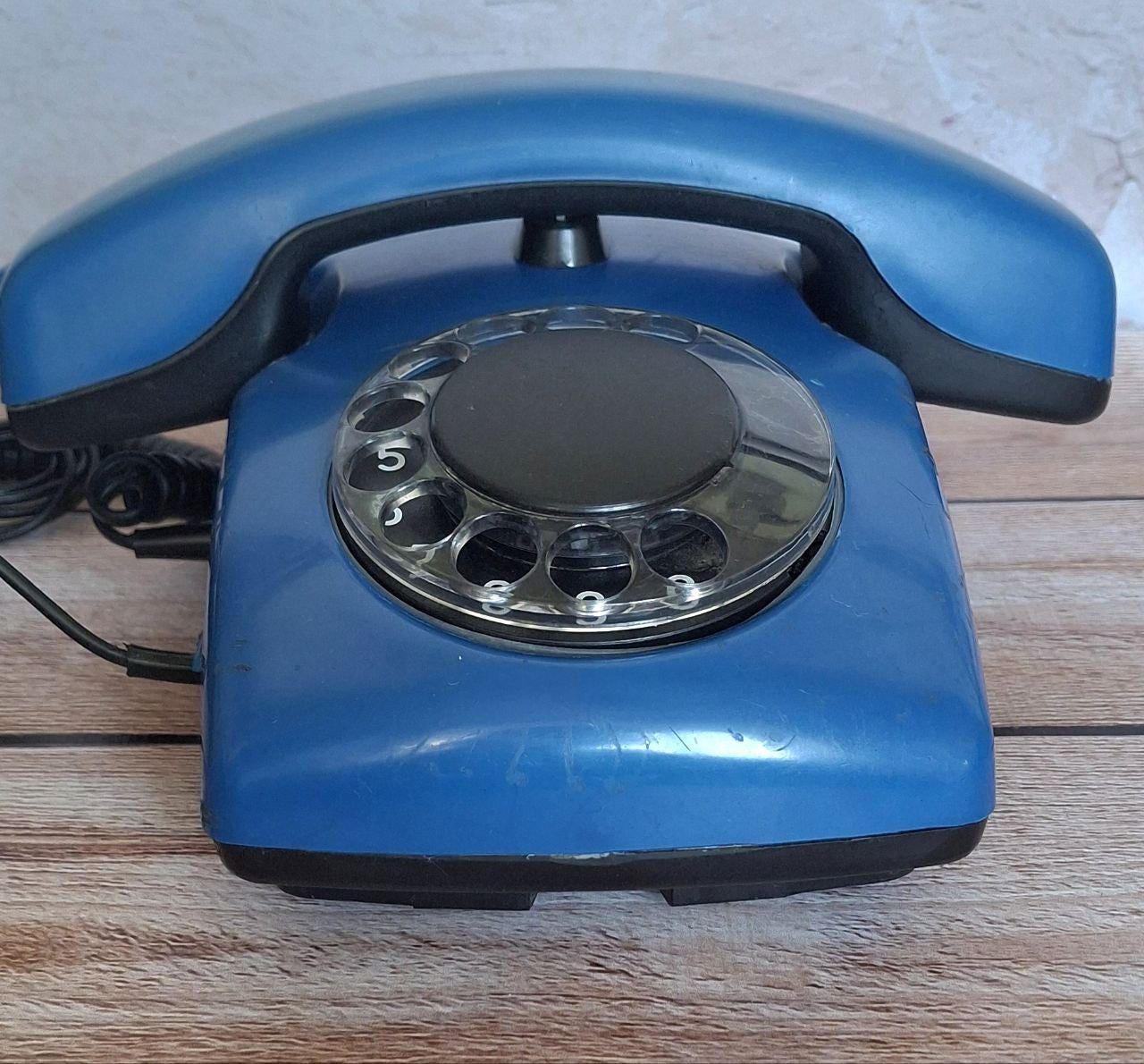 Retro Desk Phone Vintage Telephone Old Office Decor Dial Disc Phone ...