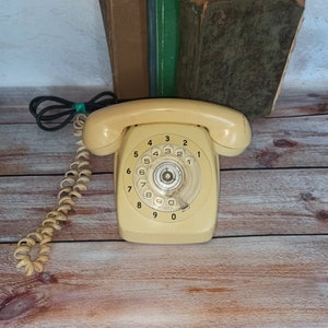 Vintage telephone Retro office decor Old phone Vintage Home decor Desk phone Dial disc phone Telephone USSR