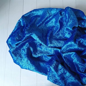 Vintage Plush Electric blue Luxurious fabric (viscose on cotton base) Antiques Teddy bear plush