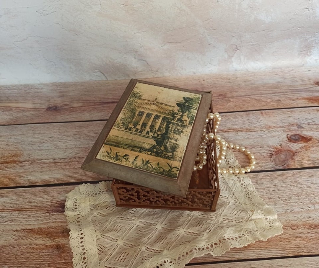 Ussr Box Vintage Plastic Jewelry Box Soviet Box Made in USSR Retro Gift Vintage ...