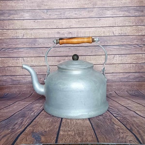 Antique large aluminum teapot 1950 USSR  teapot Vintage home decor Vintage large teapot Retro kitchen