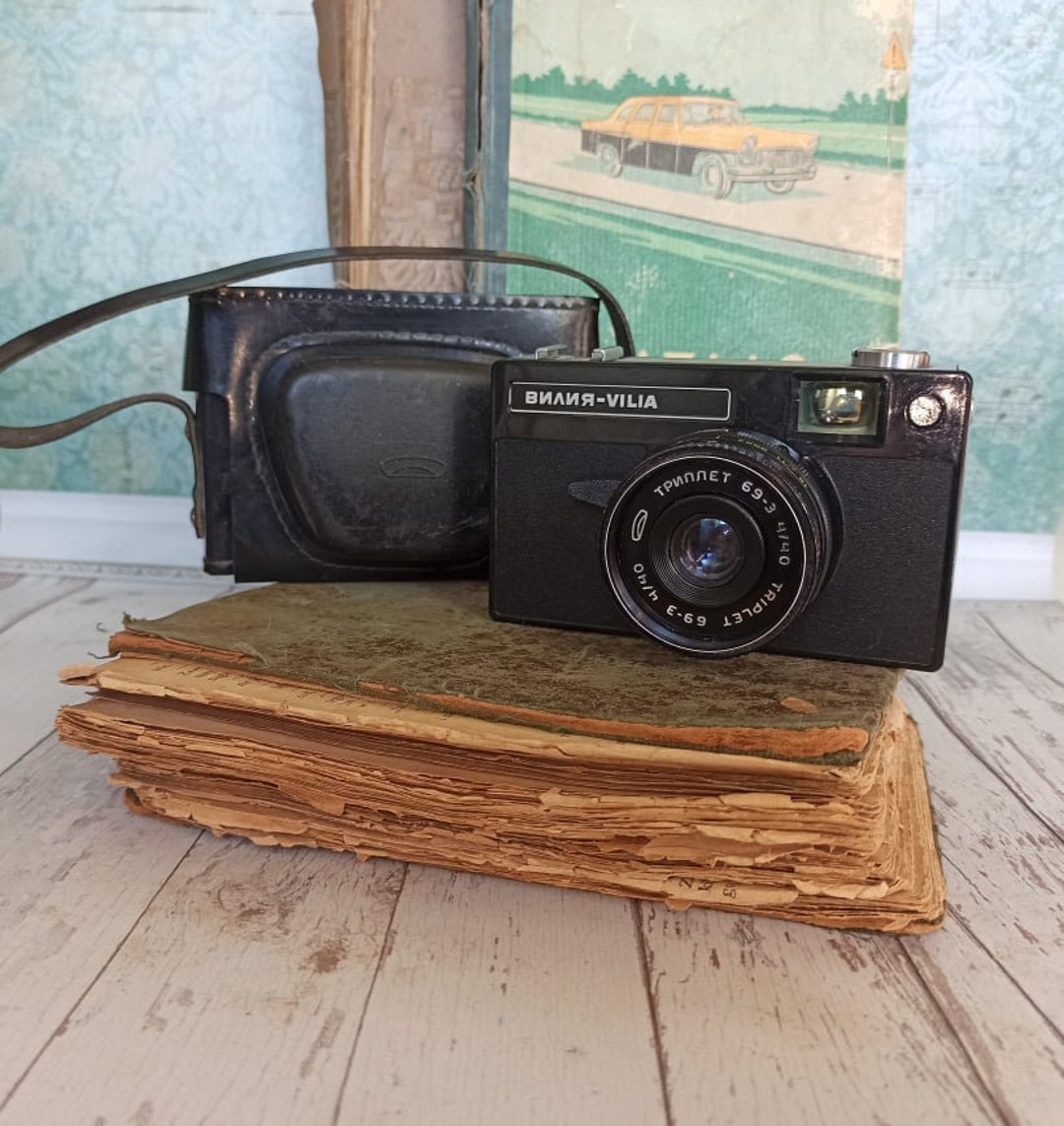 Vintage Soviet Camera Vilia Film Camera Vilia Original Leather