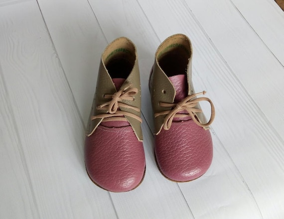 antique leather baby shoes