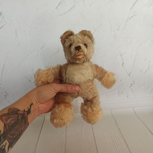 Alter STEIFF Kleiner 60er Jahre Lully Teddy Bär Antik steiff Original Top Rar Zotty Baby Teddybär Mohair Vintage Original STEIFF