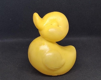Vintage Yellow Duck Bath Toy Vintage Soviet Toy bird USSR 1980s Toy Yellow Duck Vintage Home decor Vintage Blown plastic toy Collectible toy