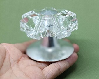 ヴィンテージセットクリアガラスドアハンドル、古いドアノブ