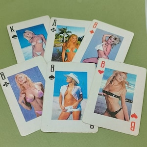 cartes à jouer à collectionner vintage, belles filles, cartes à jouer nues rares, grandes cartes à collectionner