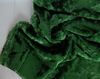 Vintage Plush Green Luxurious fabric (viscose on cotton base) Antiques Teddy bear plush