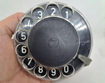 Vintage Dial Disk for Rotary Telephone, USSR Rotary Dial Pad, Retro Phone Part,Rotary Mechanism Made in USSR in 1980
