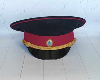 Casquette Militaire Soviétique Officier URSS - Taille 57 - Occasion (Omsk, Russie)
