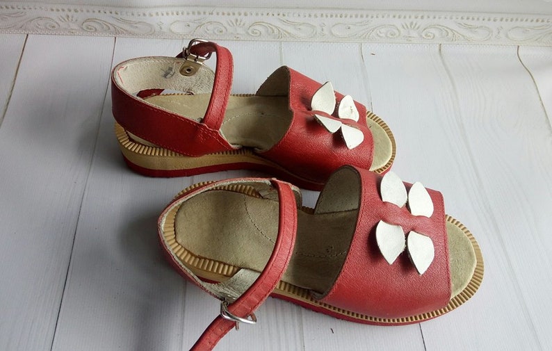 Vintage Leather Baby sandals Old Baby Shoes Leather Kids boots Soviet baby shoes Retro boots Vintage Decor Kids room decor Antique shoes