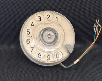 Retro Phone Part,Rotary Mechanism Made in USSR in 1980,s, Dial Disk for Rotary Telephone, USSR Rotary Dial Pad