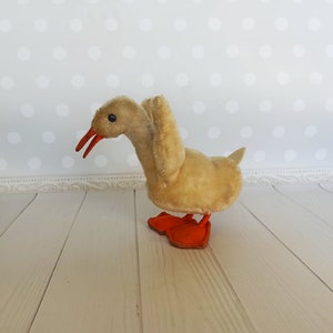 Original STEIFF 6312,00 Animal de peluche Ganso 12 cm Hecho en Alemania 1959- 64 Vintage de colección