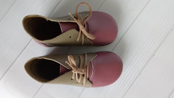 Leather Kids boots Pink Vintage Leather Baby Boot… - image 6