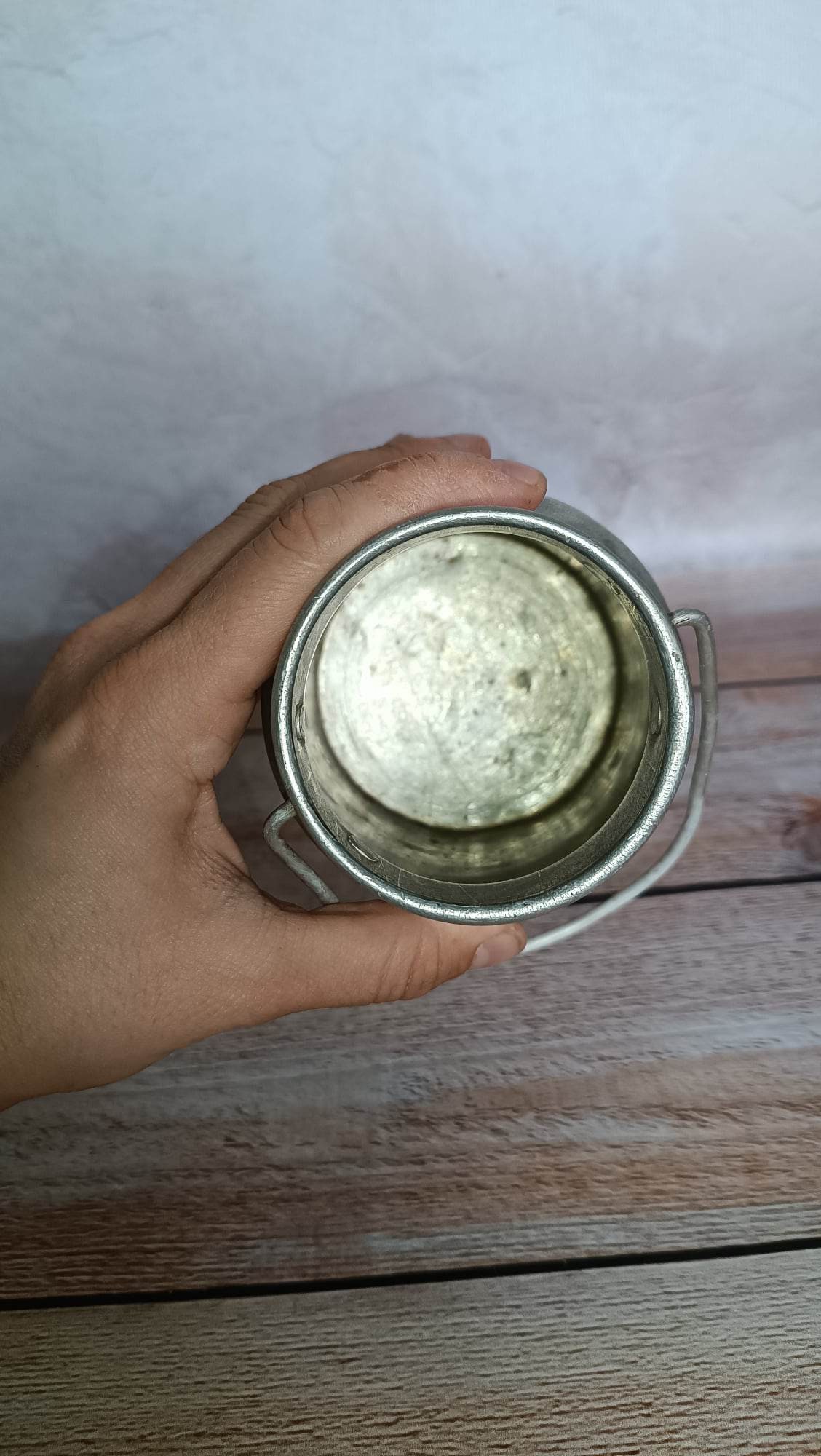 アルミミルク缶レトロ金属花瓶ヴィンテージ家の装飾カントリーキッチン