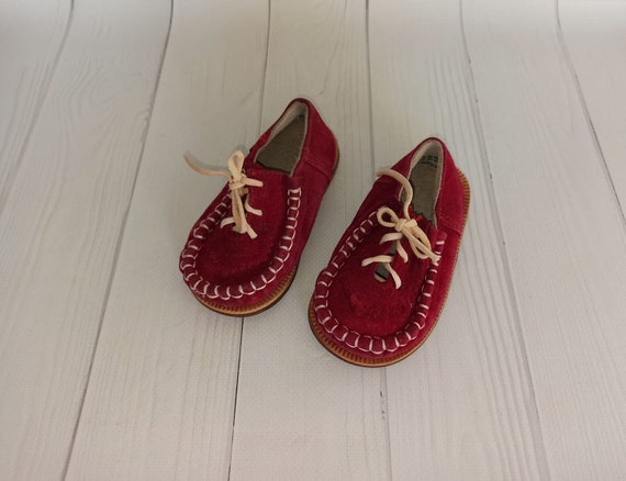 Vintage Leather Baby Boots Old Baby Shoes Leather… - image 1