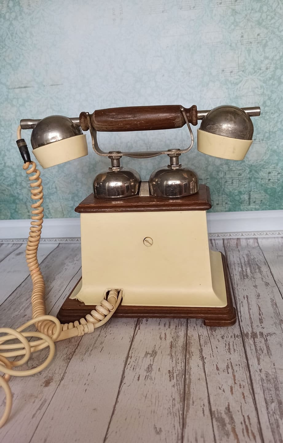 Antique Telephone Vintage Phone Disk Phone French Victorian Style