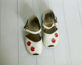 Vintage Leather Baby Boots Old Baby Shoes Leather Kids boots Soviet baby shoes Retro boots Vintage Decor Kids room decor Antique shoes