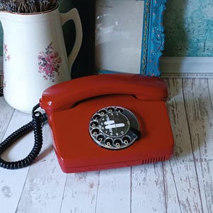 Retro office decor Old phone Vintage Home decor Vintage telephone Dial disc phone Telephone USSR