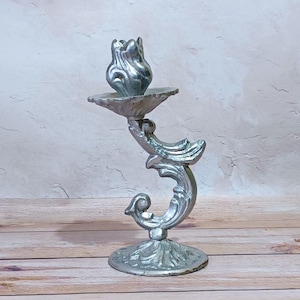 Antique metal candlestick Vintage Home decor Сast candlestick