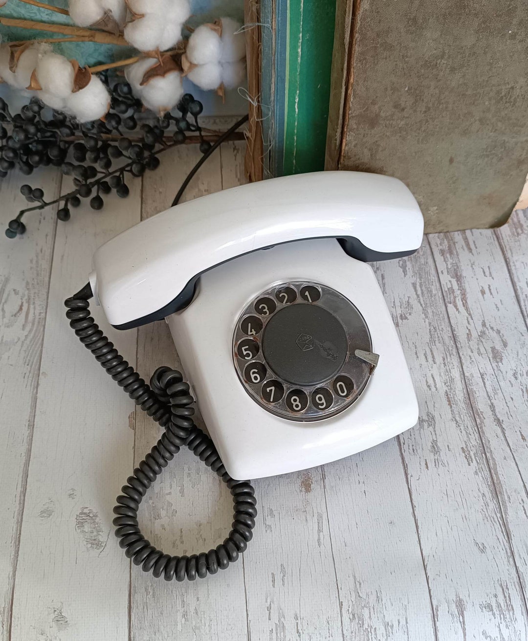 Old Phone Vintage Home Decor Wall Phone Dial Rotary Phone USSR Etsy