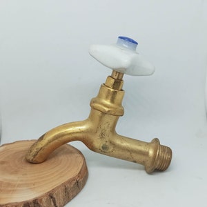Vintage Water Tap Water Valve Faucet Antique Brass Water Faucet retro bathroom decor plumbing