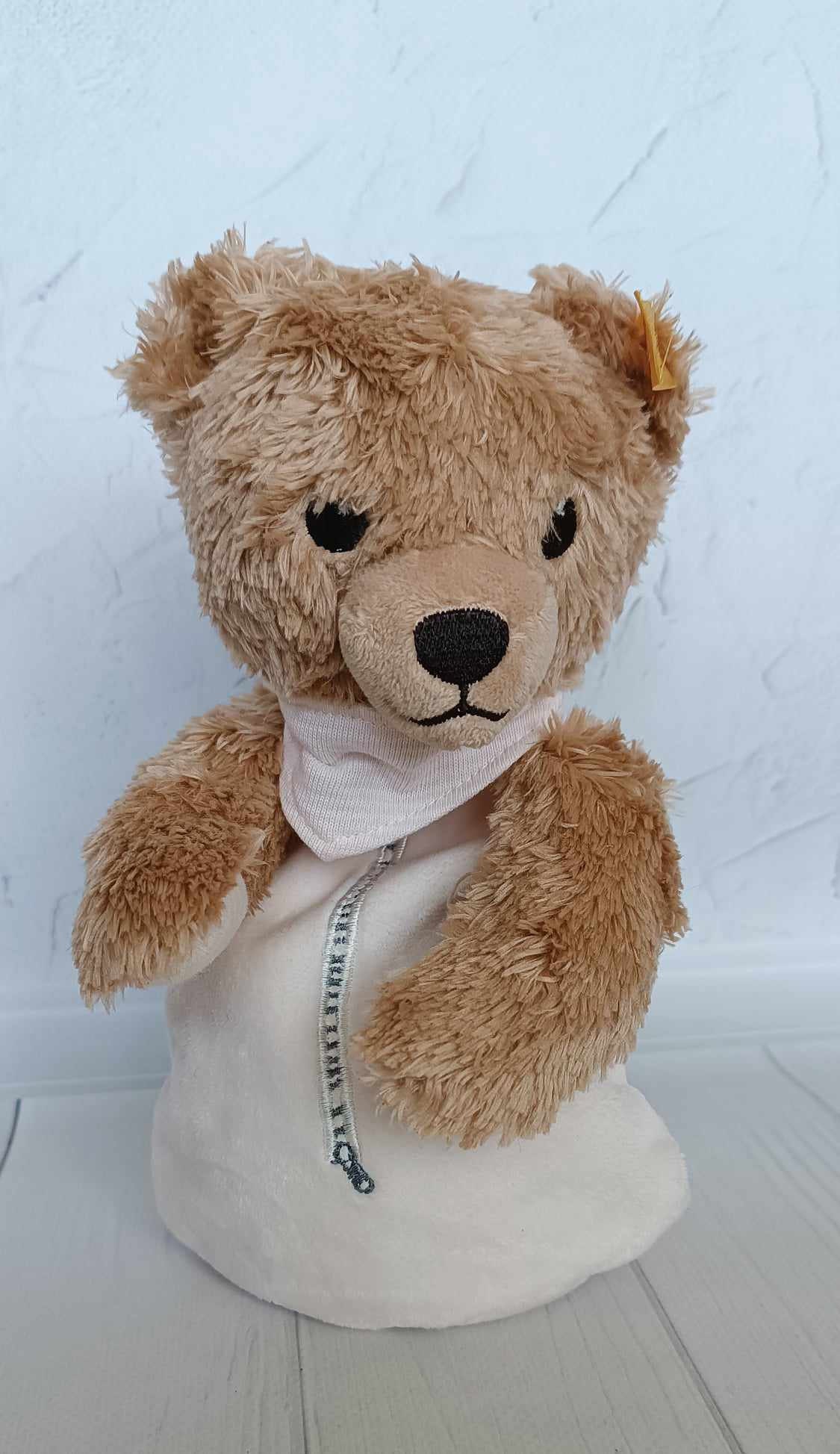 シュタイフ スリープグッドベア 23cm ヒートクッション チェリー