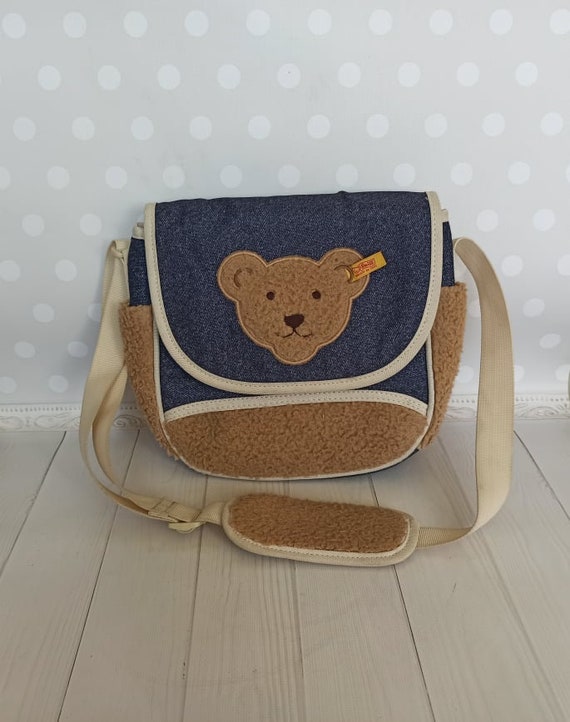 シュタイフ テディベア ショルダーバッグ STEIFF デニム フェイク