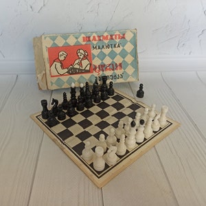 Soviet Chess set Wooden Vintage Queen's Gambit TV series USSR Russia  Antique 60s