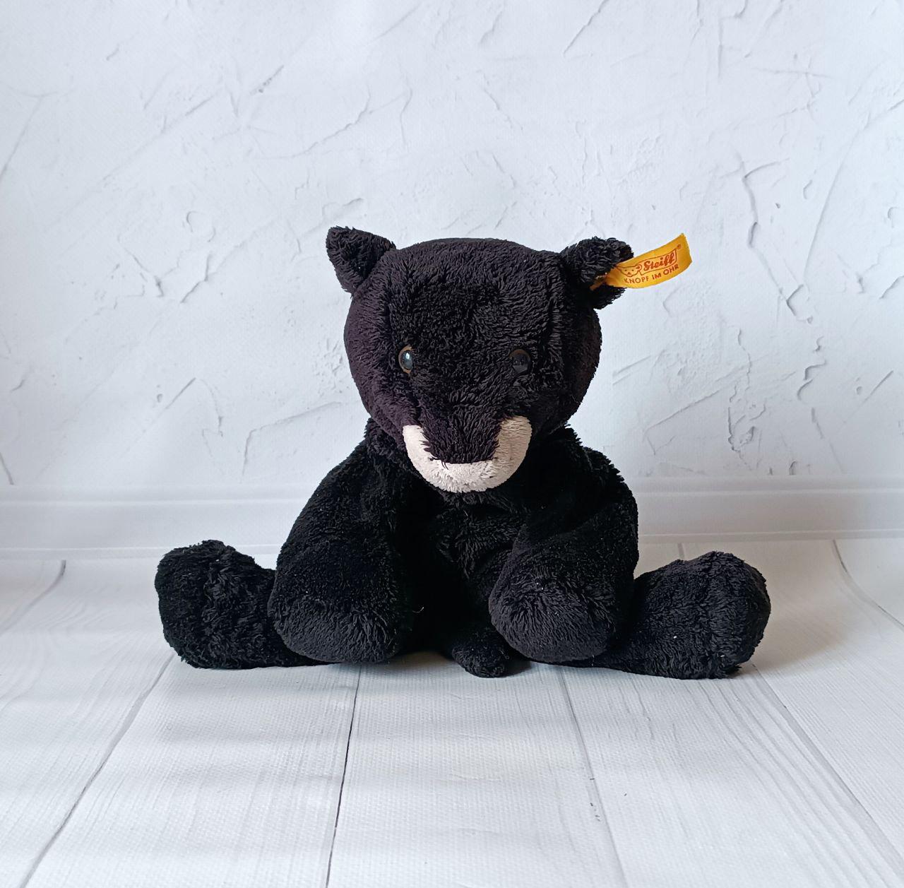 Steiff Cosy Panther Lying 082344 Plush Floppy Stuffed Steiff Cosy Panther Lying 082344 Plush Floppy Stuffed