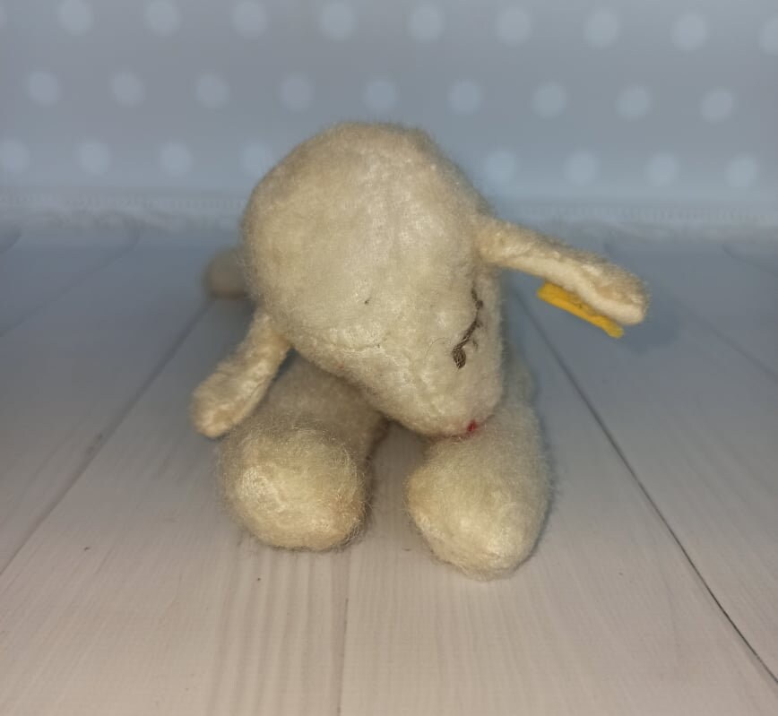 Steiff 'floppy Lamby' Vintage Steiff Sleeping Lamb Vintage