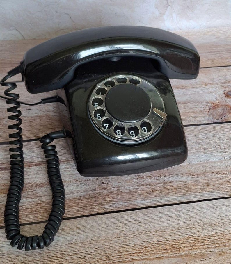 Vintage Black Telephone Retro Office Decor Old Phone Vintage Home Decor ...