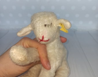 Steiff 'floppy Lamby' Vintage Steiff Sleeping Lamb Vintage Soft