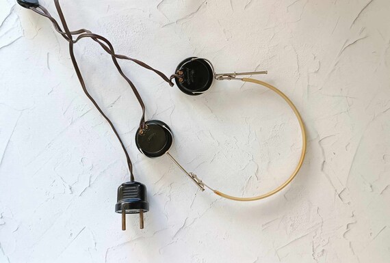 Vintage 60s Antique headphones TON-2 1600 ohm Vintage Soviet Headphones Soviet Electronics Vintage decor